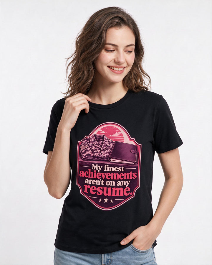 Veteran Black T-Shirt for Women – Everyday Expression Graphic Tee product image 1