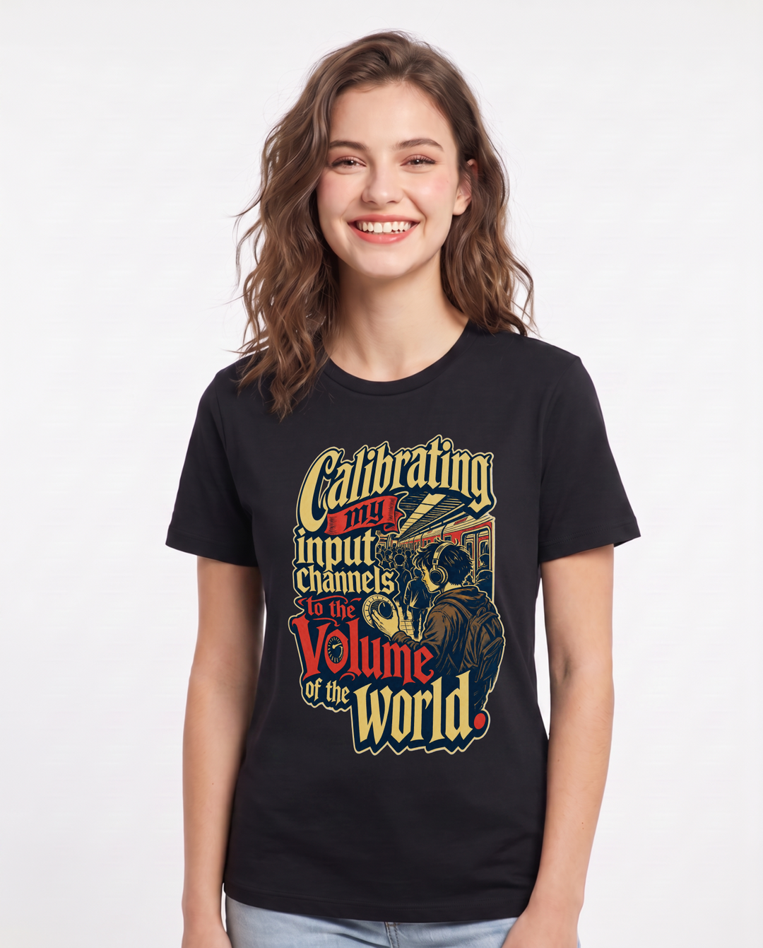 Neurodiversity Black T-Shirt for Women – Everyday Expression Graphic Tee product image 3