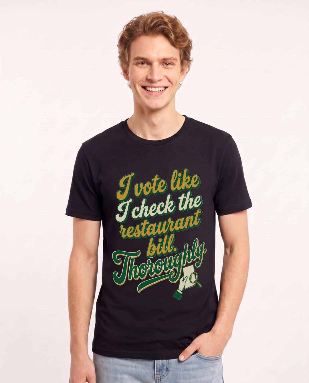 Political Statement Black T-Shirt for Men – Everyday Expression Graphic Tee product image 3