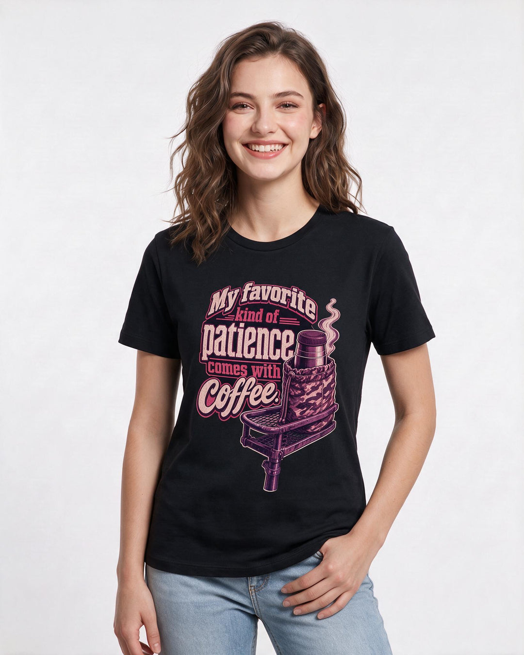 Hunting Black T-Shirt for Women – Everyday Expression Graphic Tee product image 1