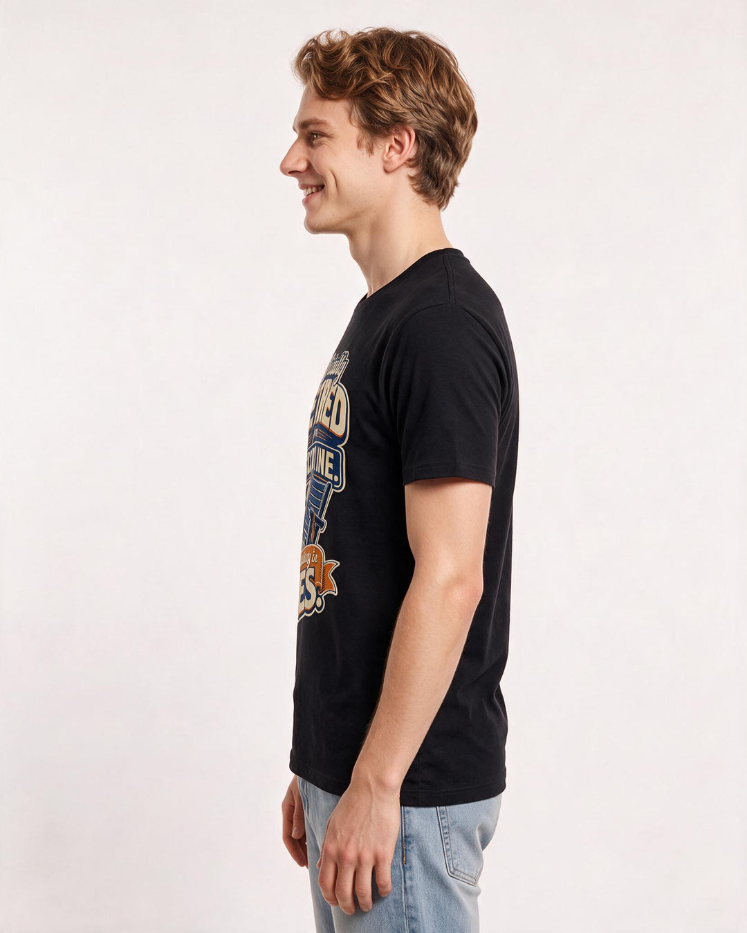 Mom Men's Black T-Shirt – Officially retired from discipline. Specializing in yes. product image 2