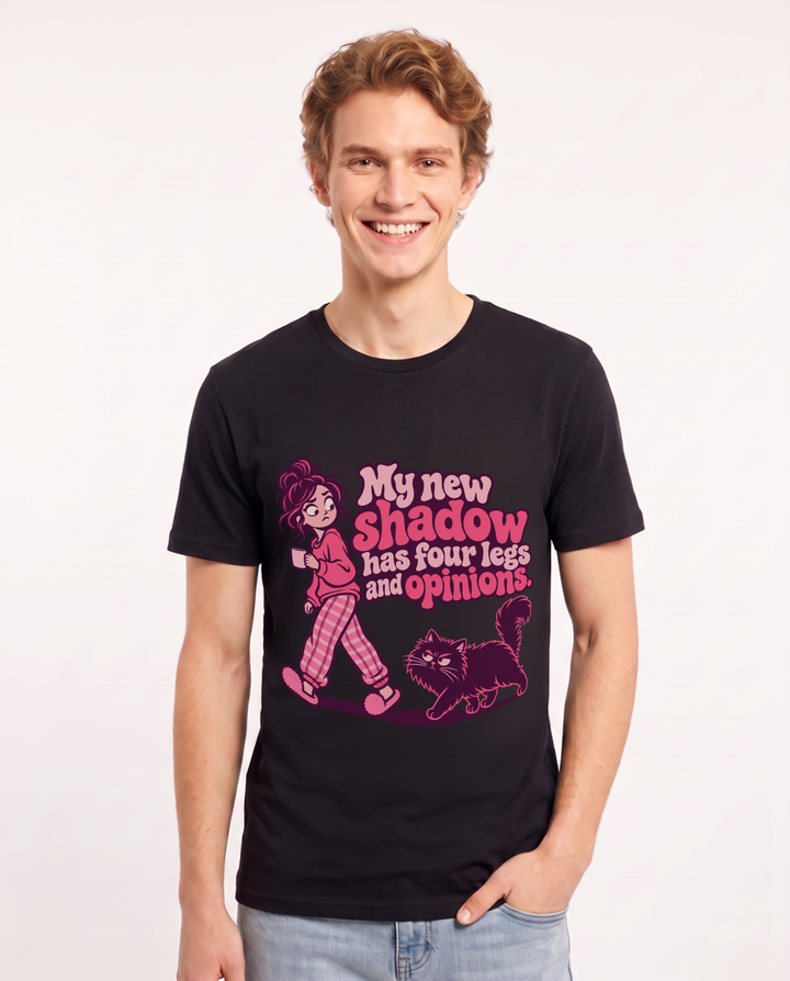 Cat Lover Black T-Shirt for Men – Everyday Expression Graphic Tee product image 3