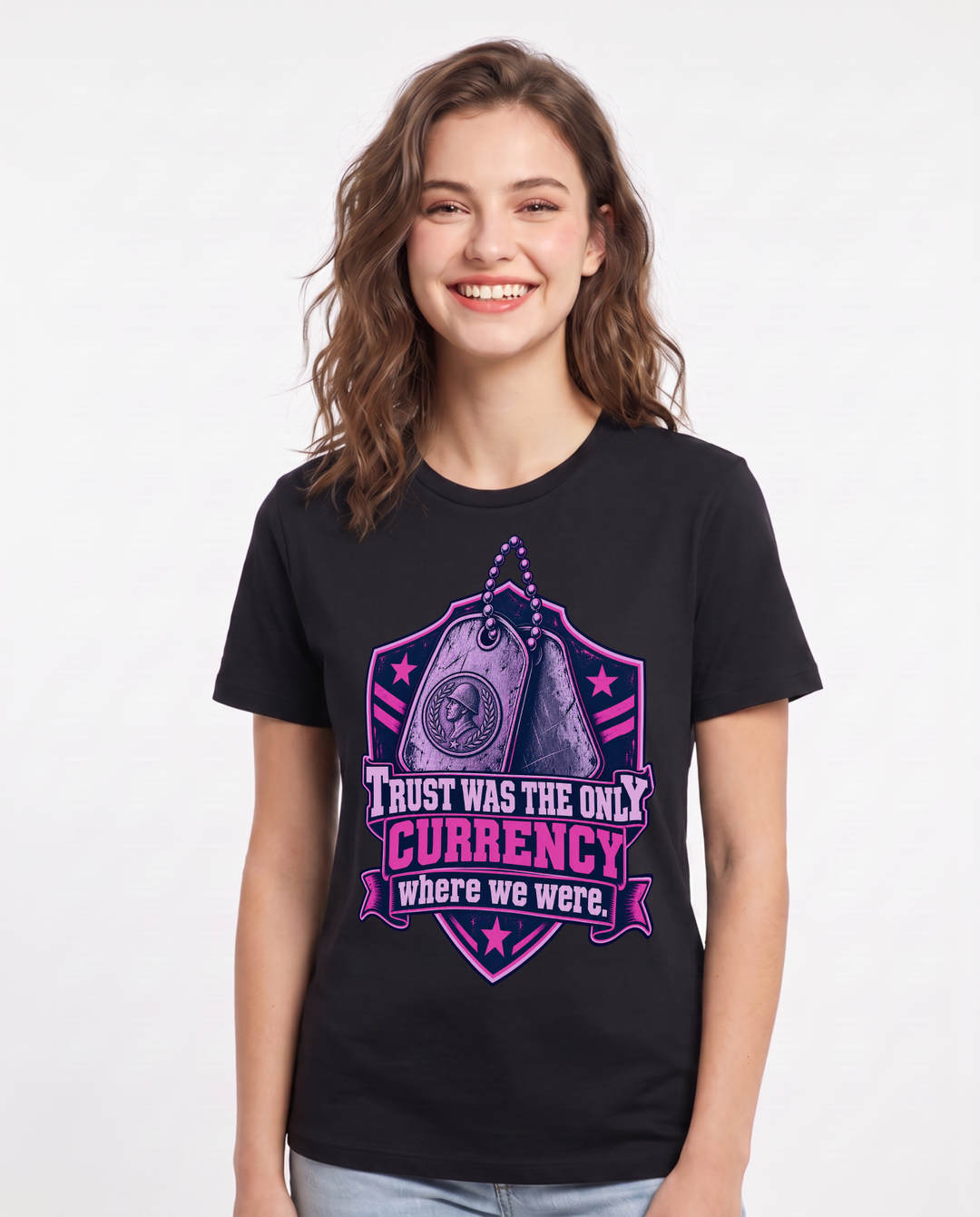 Veteran Black T-Shirt for Women – Everyday Expression Graphic Tee product image 3