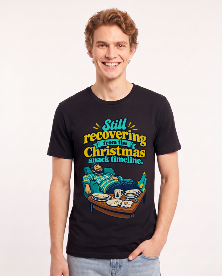 Christmas Black T-Shirt for Men – Holiday Theme Graphic Tee product image 3