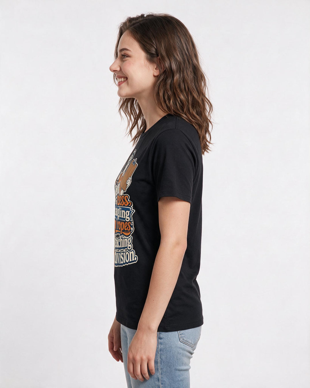 Teacher Black T-Shirt for Women – Everyday Expression Graphic Tee product image 2