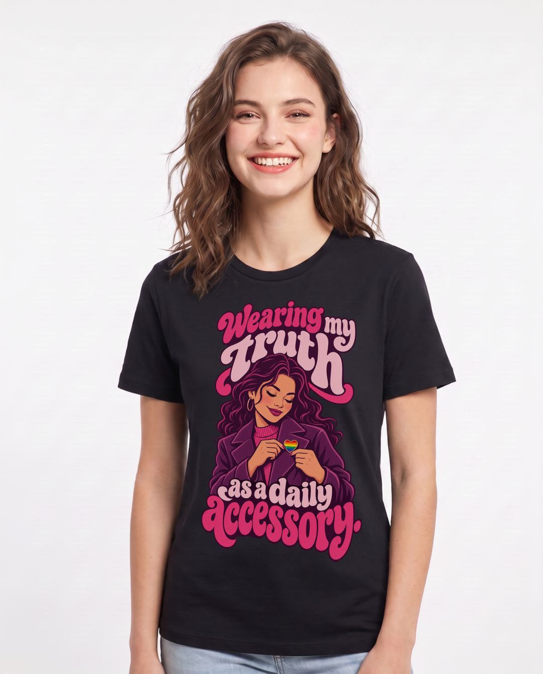 Pride Black T-Shirt for Women – Everyday Expression Graphic Tee product image 3