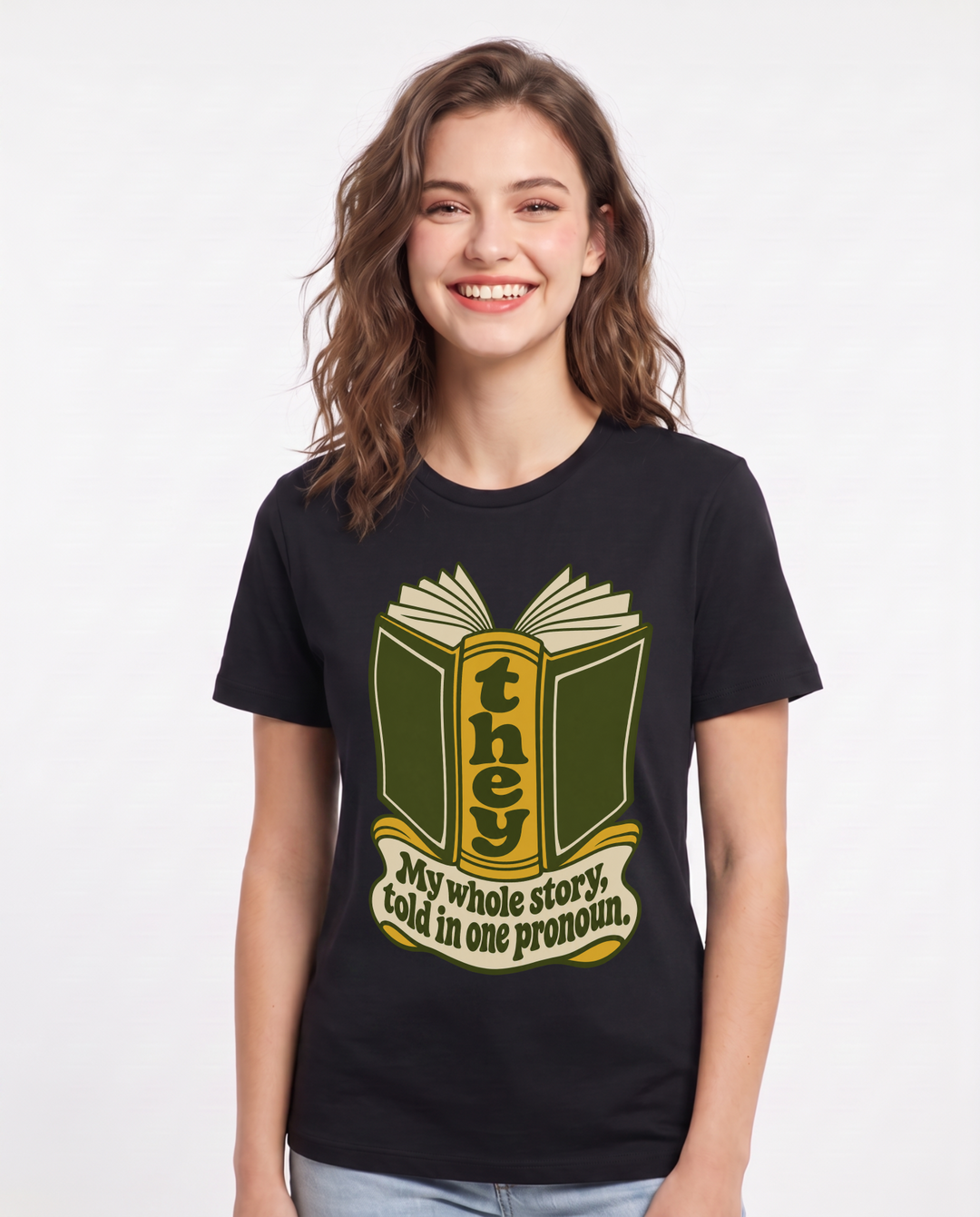 Pride Black T-Shirt for Women – Everyday Expression Graphic Tee product image 3