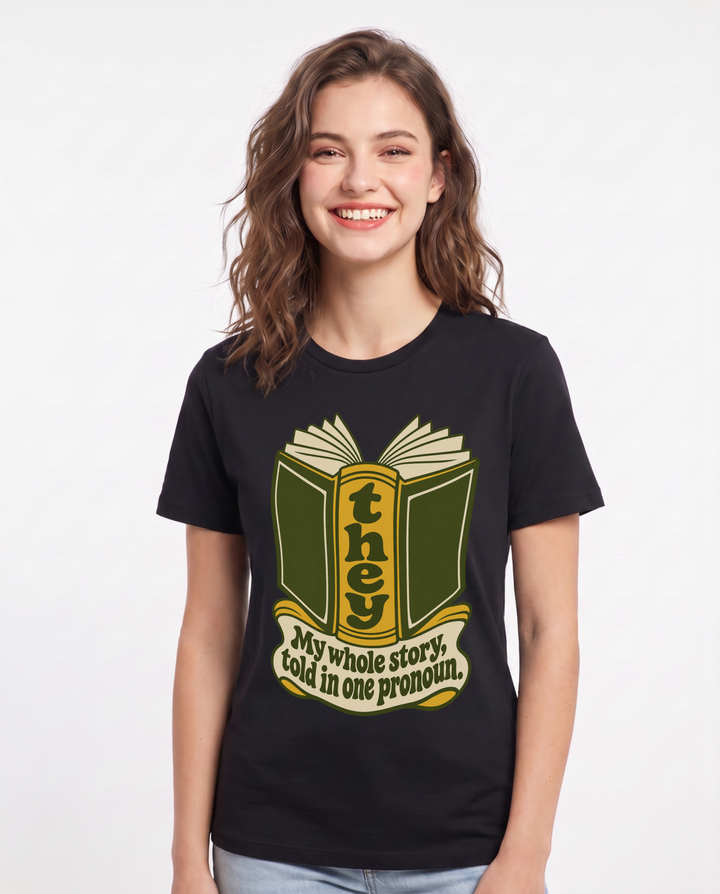 Pride Black T-Shirt for Women – Everyday Expression Graphic Tee product image 3