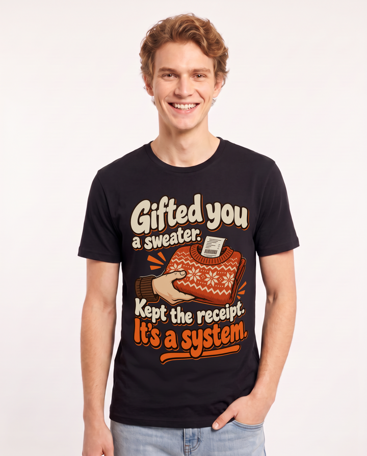 Christmas Black T-Shirt for Men – Holiday Theme Graphic Tee product image 3