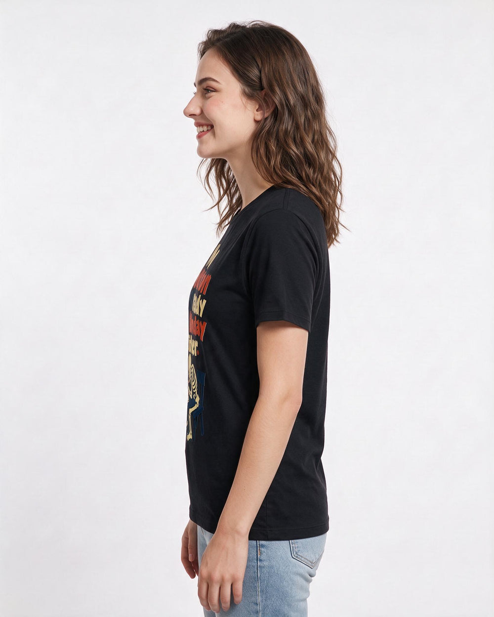 Halloween Black T-Shirt for Women – Halloween Theme Graphic Tee product image 2