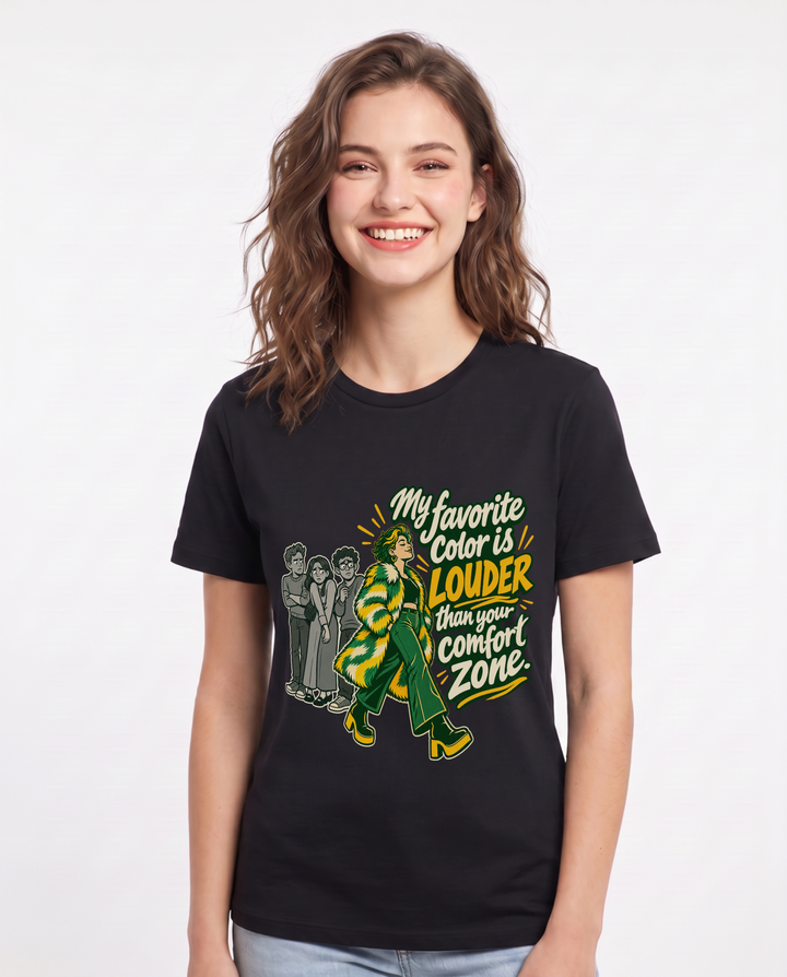 Pride Black T-Shirt for Women – Everyday Expression Graphic Tee product image 3