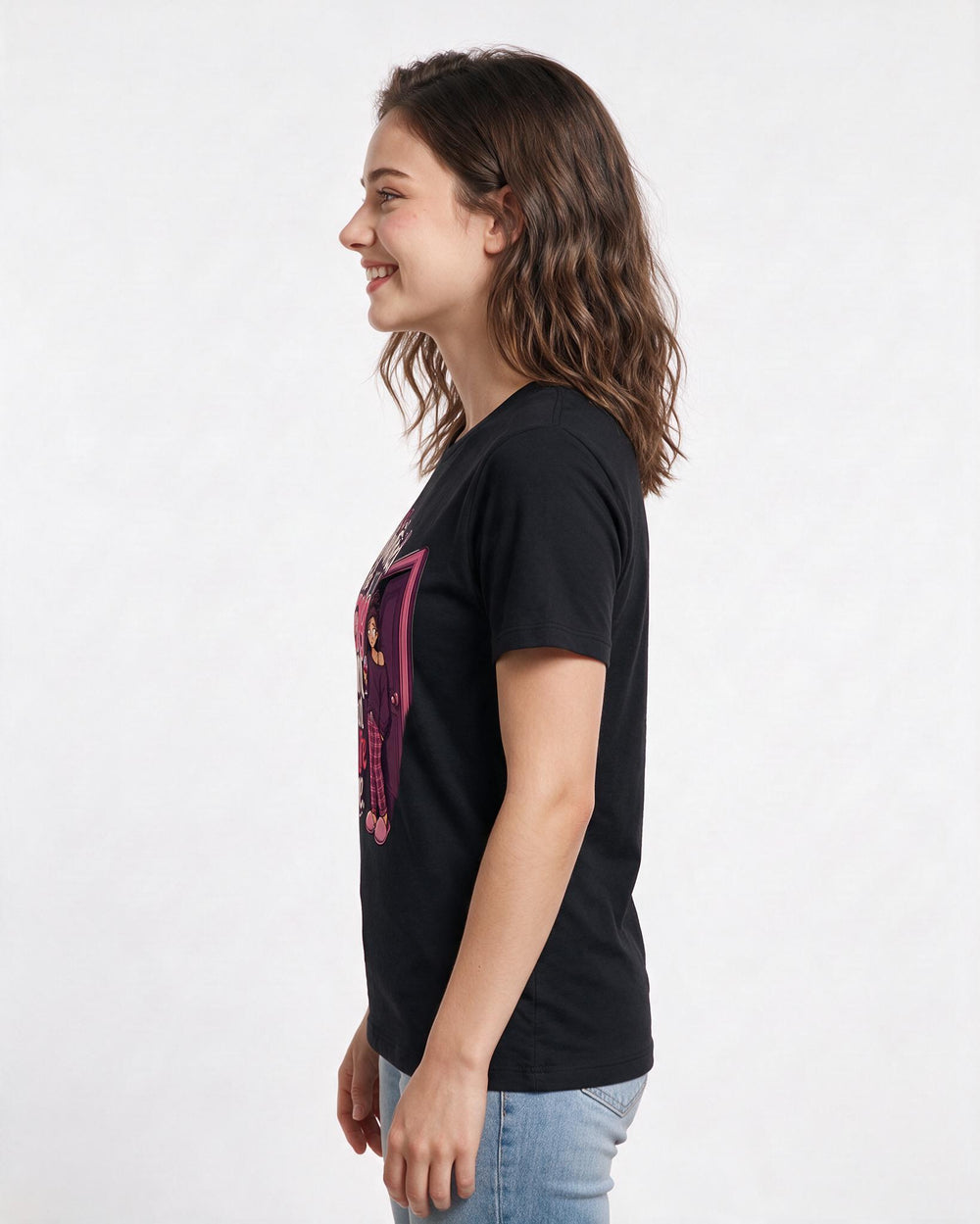 Meme Black T-Shirt for Women – Everyday Expression Graphic Tee product image 2