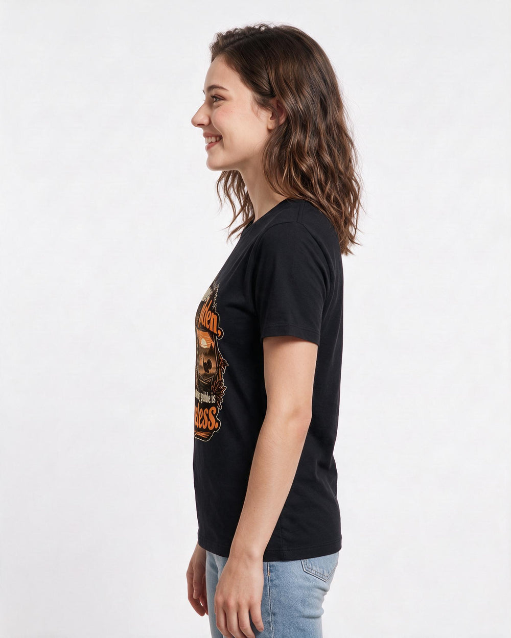 Hunting Black T-Shirt for Women – Everyday Expression Graphic Tee product image 2