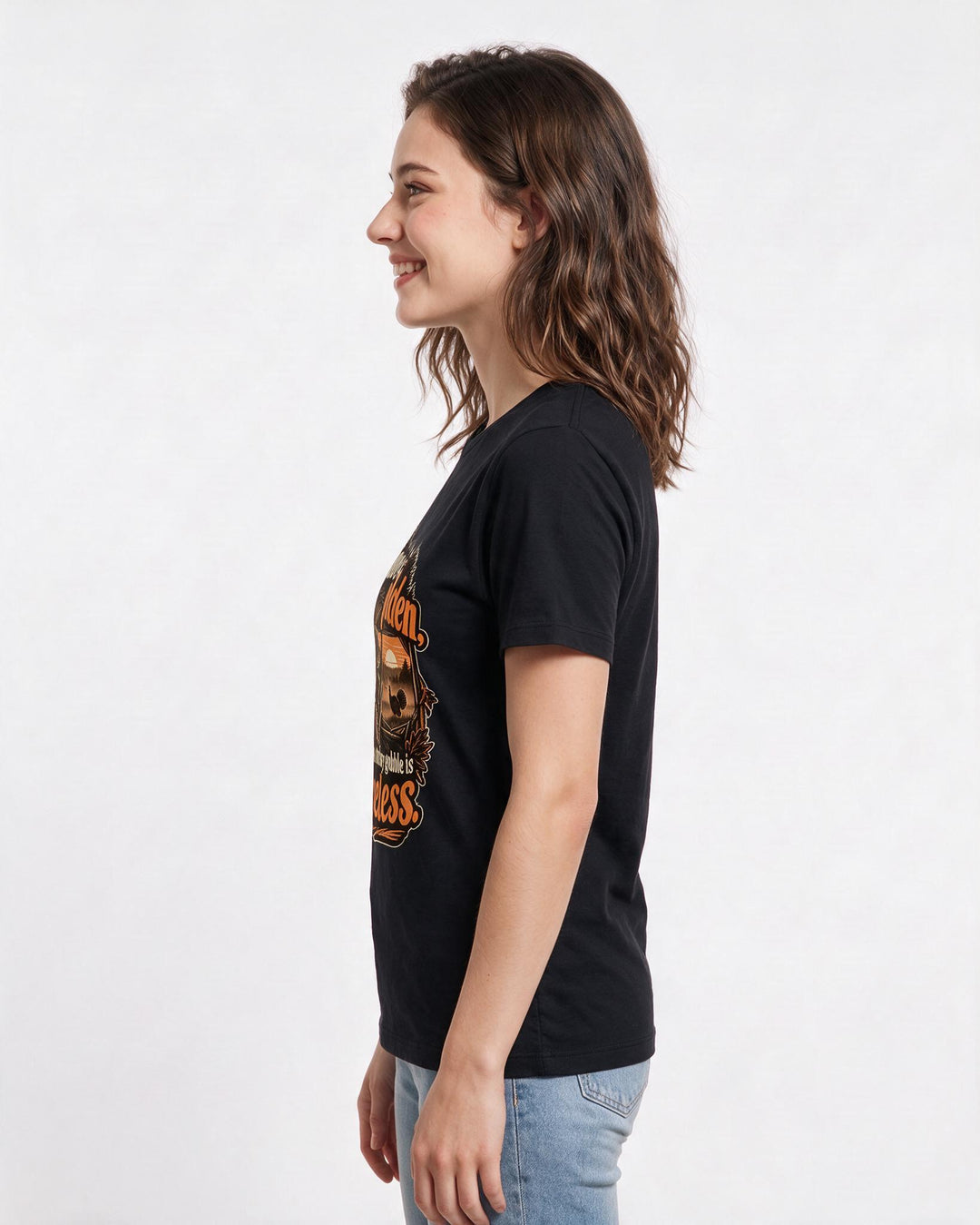 Hunting Black T-Shirt for Women – Everyday Expression Graphic Tee product image 2