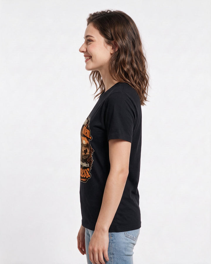 Hunting Black T-Shirt for Women – Everyday Expression Graphic Tee product image 2