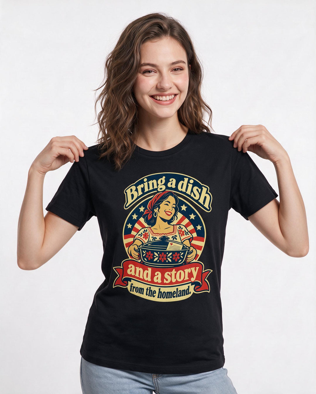Patriotic Black T-Shirt for Women – Everyday Expression Graphic Tee product image 1