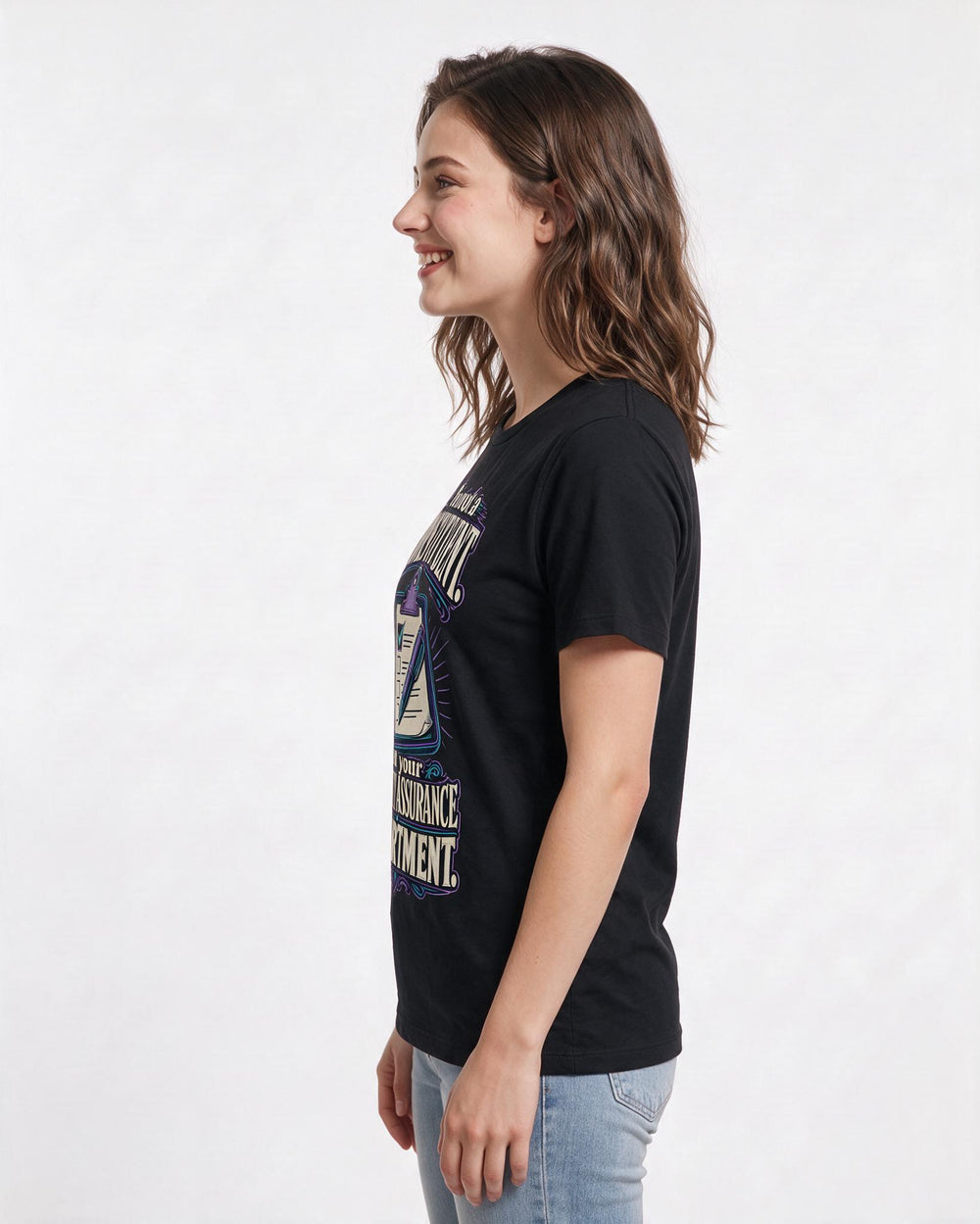 Political Statement Women's Black T-Shirt – "I'm not a constituent. I'm your quality assurance department." product image 2