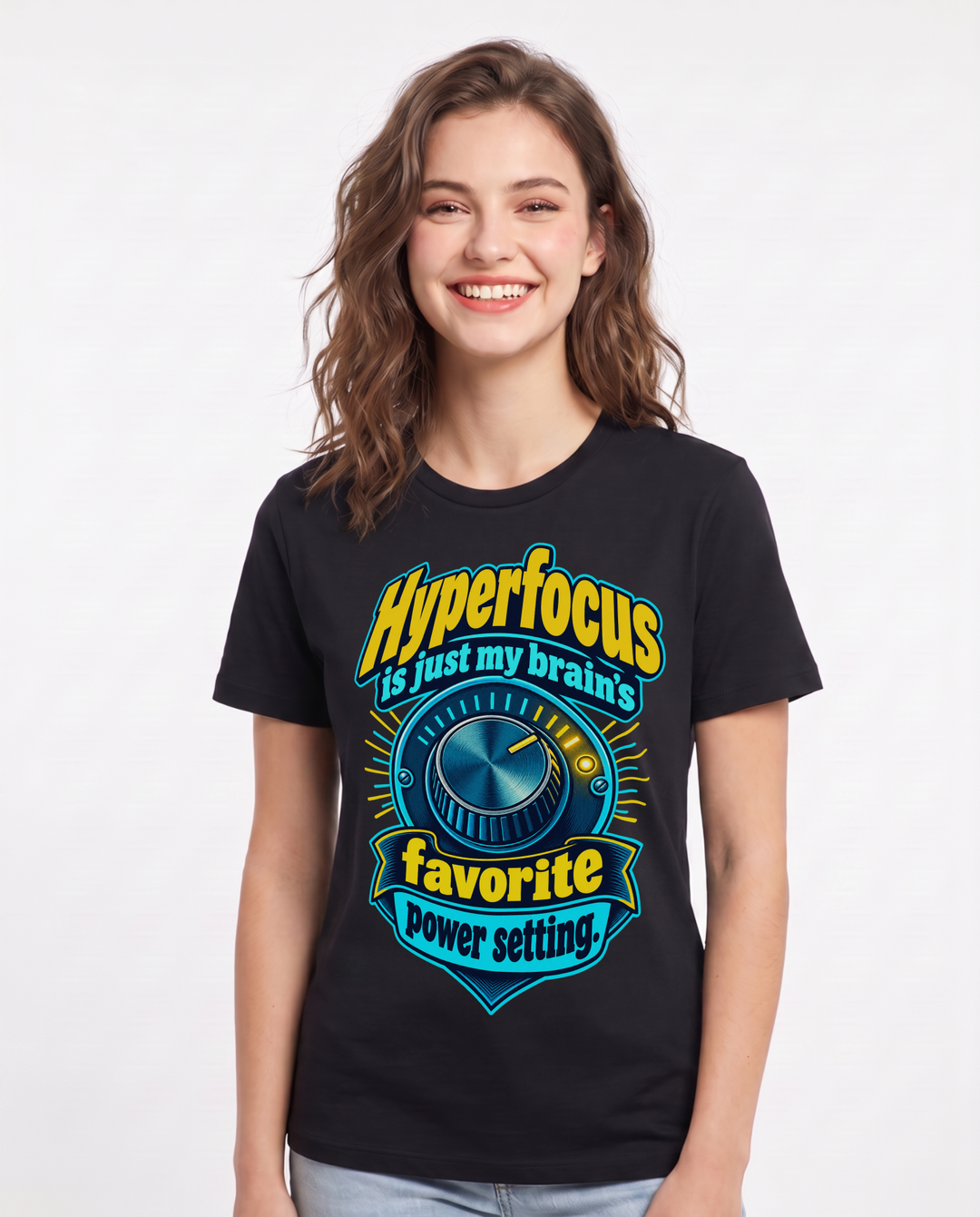 Neurodiversity Black T-Shirt for Women – Everyday Expression Graphic Tee product image 3