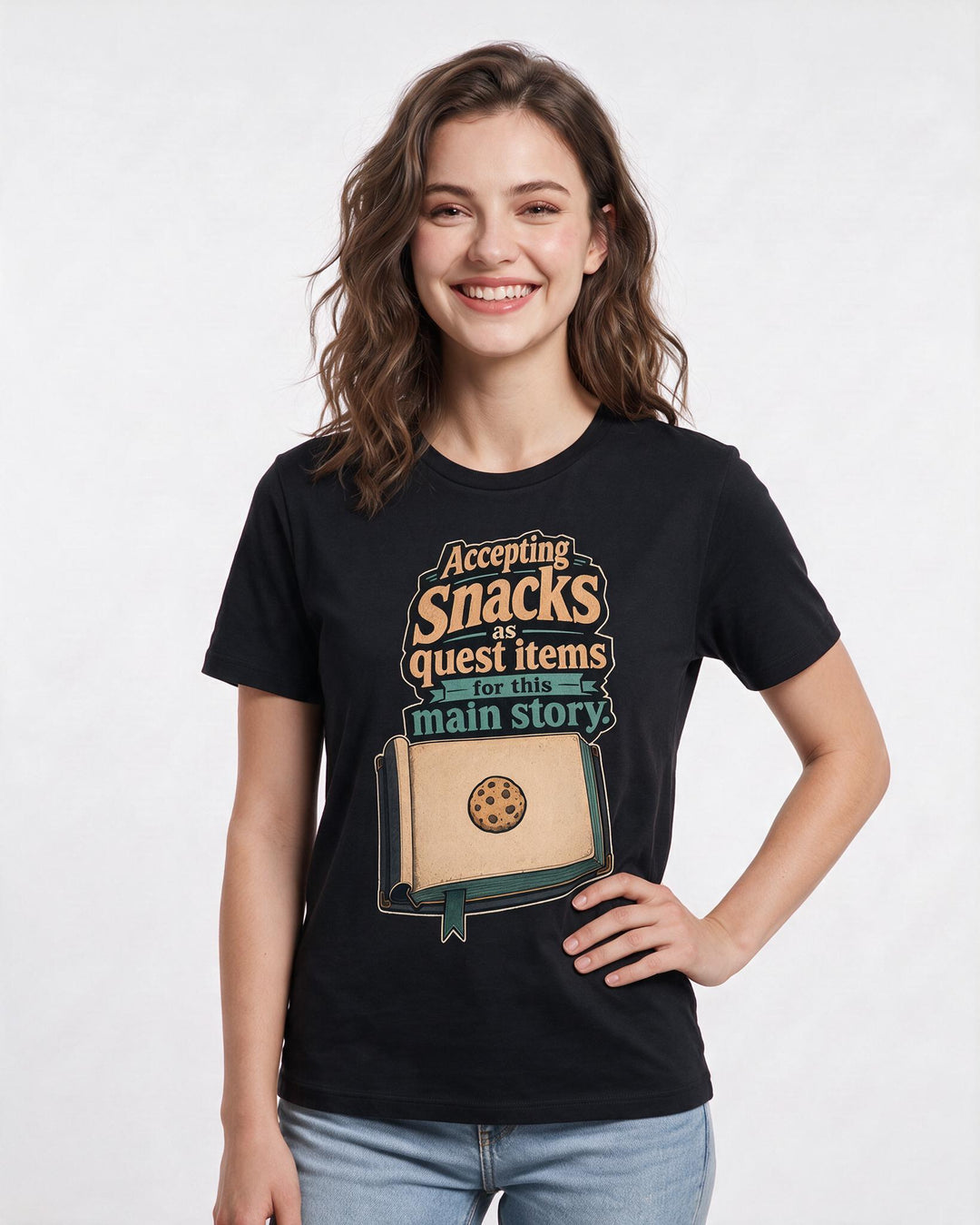 Gaming Black T-Shirt for Women – Game Night Graphic Tee product image 1
