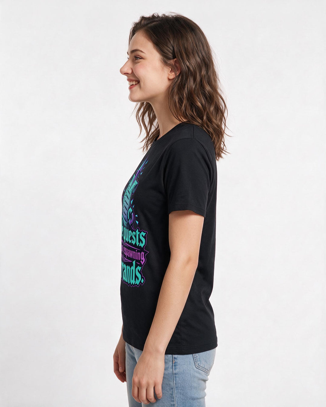 Gaming Black T-Shirt for Women – Game Night Graphic Tee product image 2
