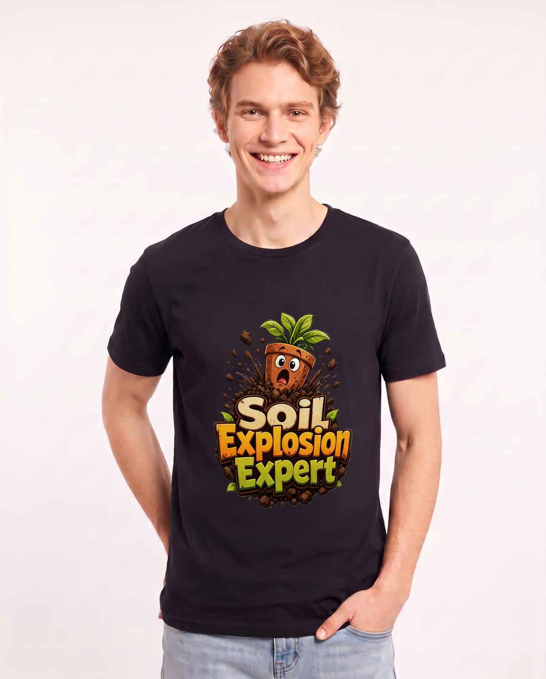Soil Explosion Expert Men's Black T-Shirt product image 1