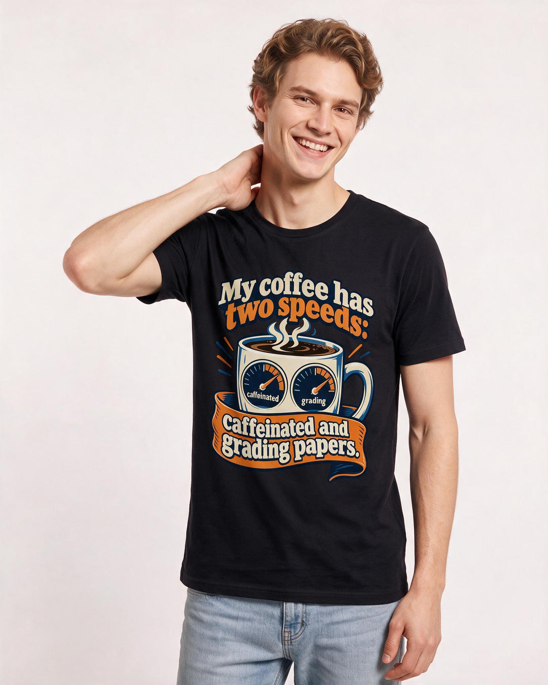 Teacher Black T-Shirt for Men – Everyday Expression Graphic Tee product image 1