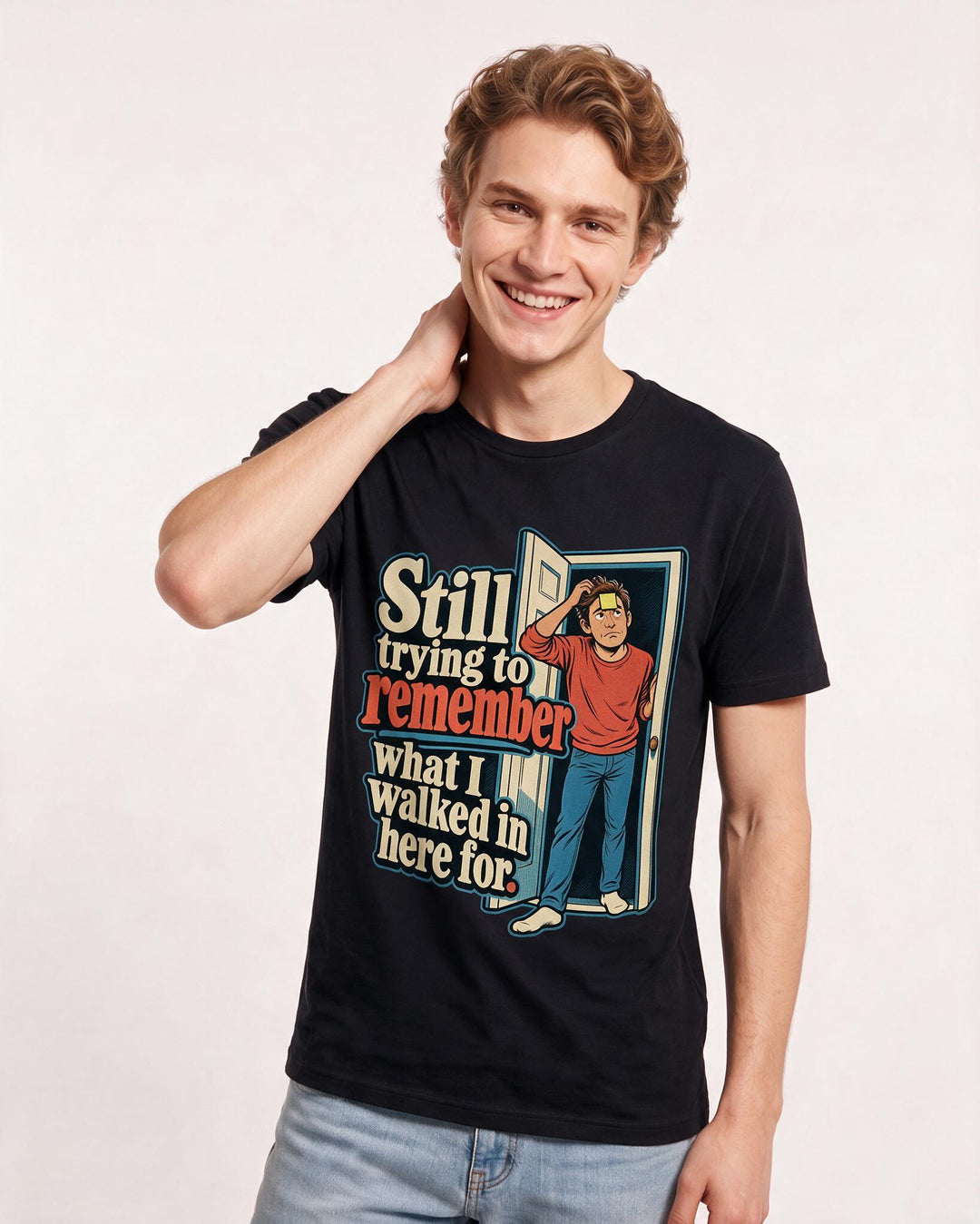 Meme Black T-Shirt for Men – Everyday Expression Graphic Tee product image 1