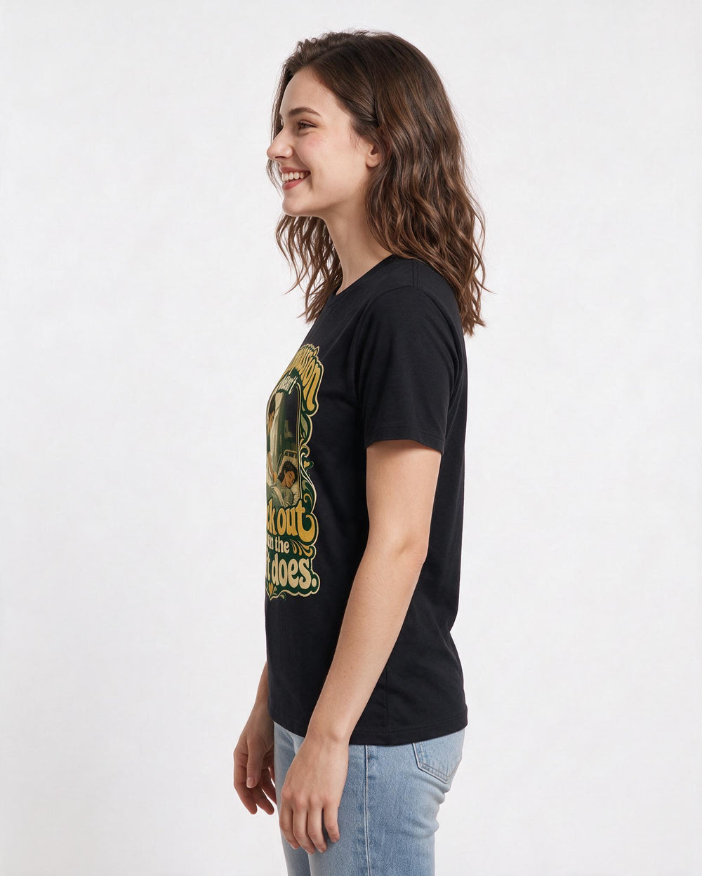Nurse Black T-Shirt for Women – Nursing Life Graphic Tee product image 2