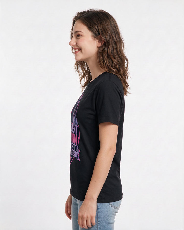Veteran Black T-Shirt for Women – Everyday Expression Graphic Tee product image 2