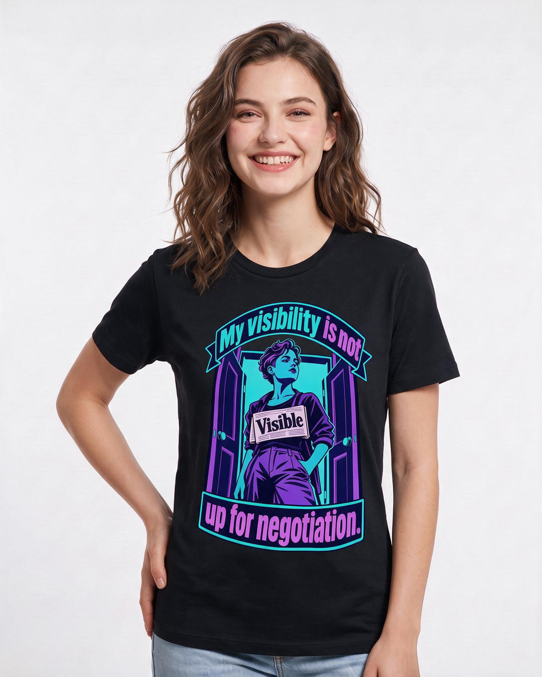 Pride Black T-Shirt for Women – Everyday Expression Graphic Tee product image 1