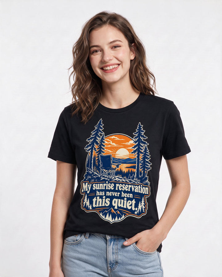 Hunting Black T-Shirt for Women – Everyday Expression Graphic Tee product image 1