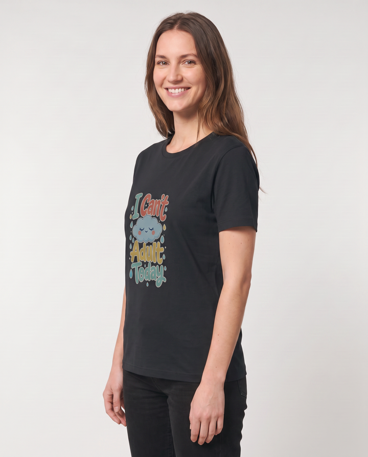 I Can't Adult Today Black T-Shirt mockup 2