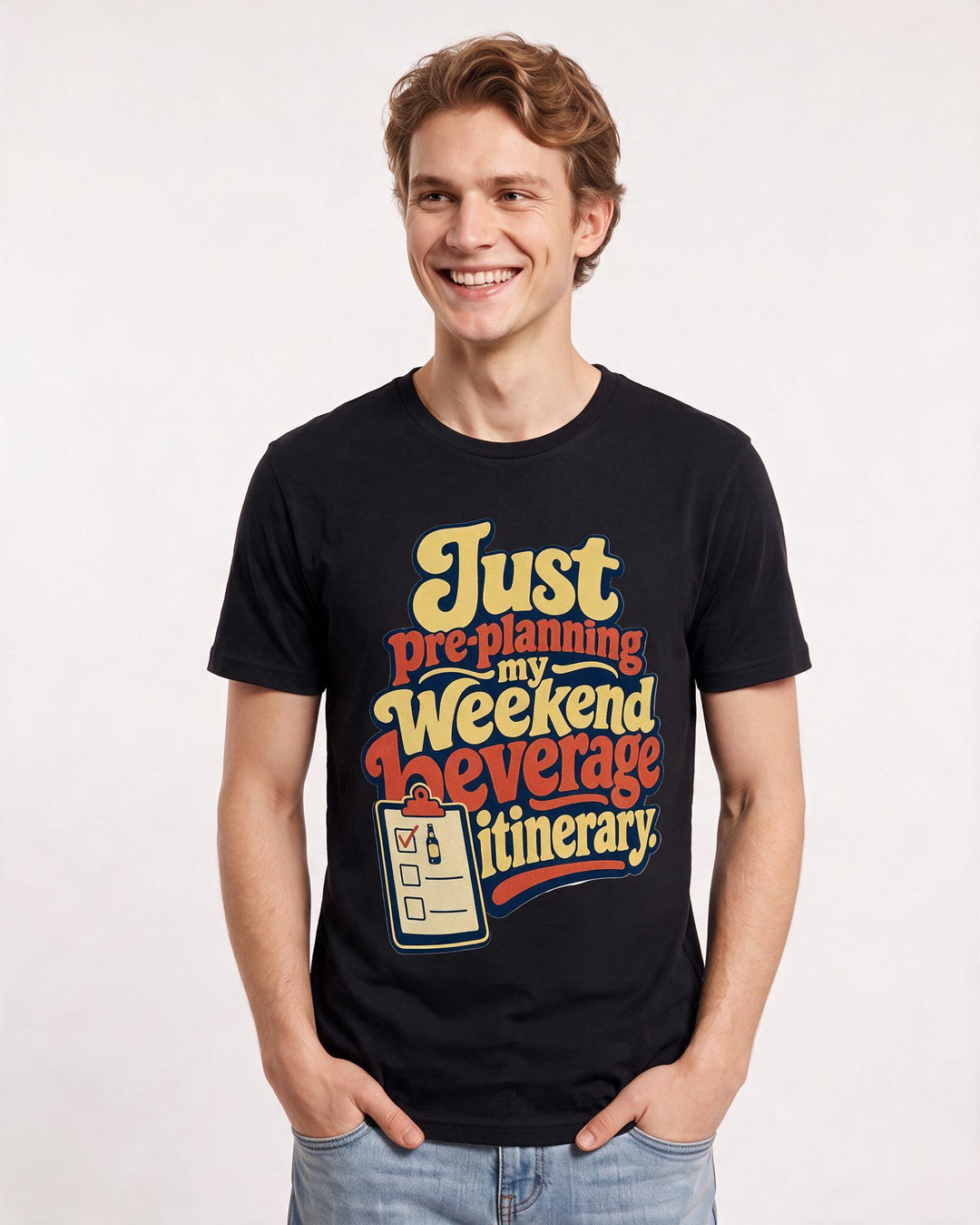 Beer Black T-Shirt for Men – Everyday Expression Graphic Tee product image 1