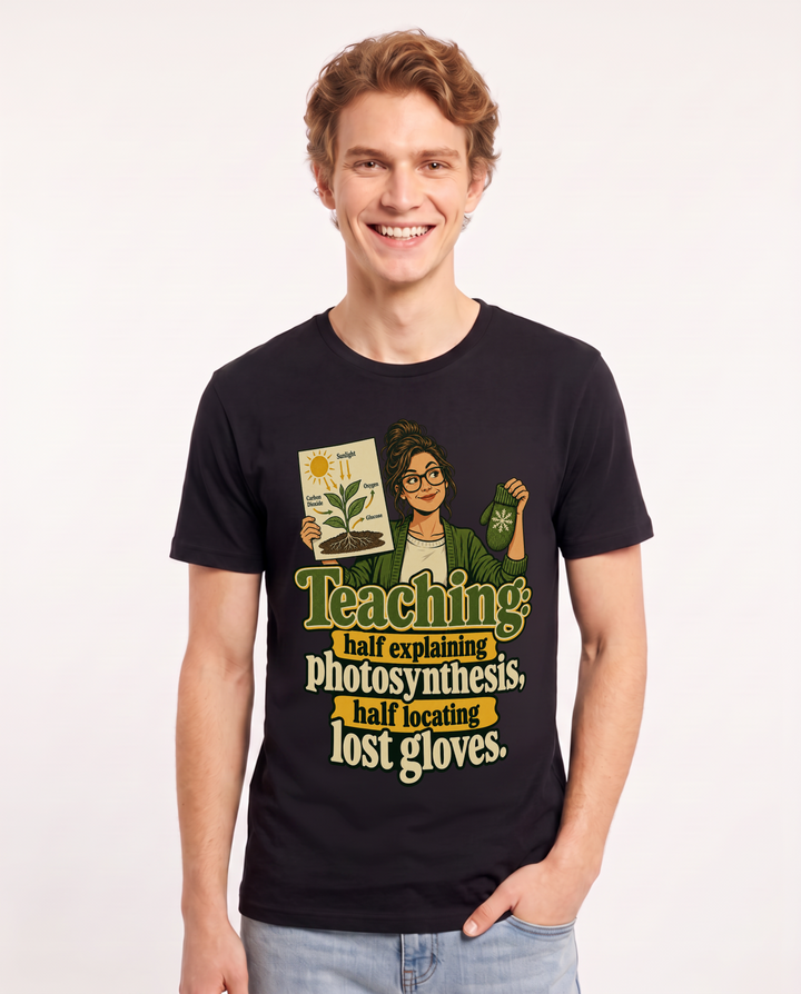 Teacher Black T-Shirt for Men – Everyday Expression Graphic Tee product image 3