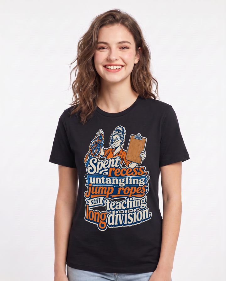 Teacher Black T-Shirt for Women – Everyday Expression Graphic Tee product image 1