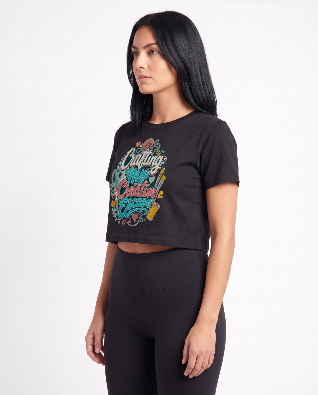 Crafting: My Creative Escape Crop Top mockup 2