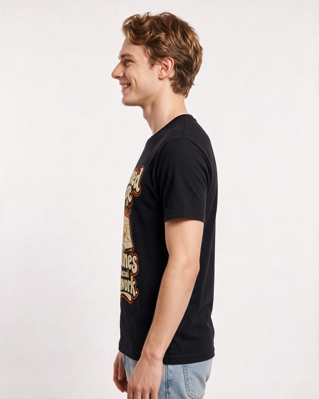 Graduation Black T-Shirt for Men – Everyday Expression Graphic Tee product image 2