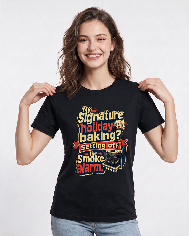 Christmas Black T-Shirt for Women – Holiday Theme Graphic Tee product image 3