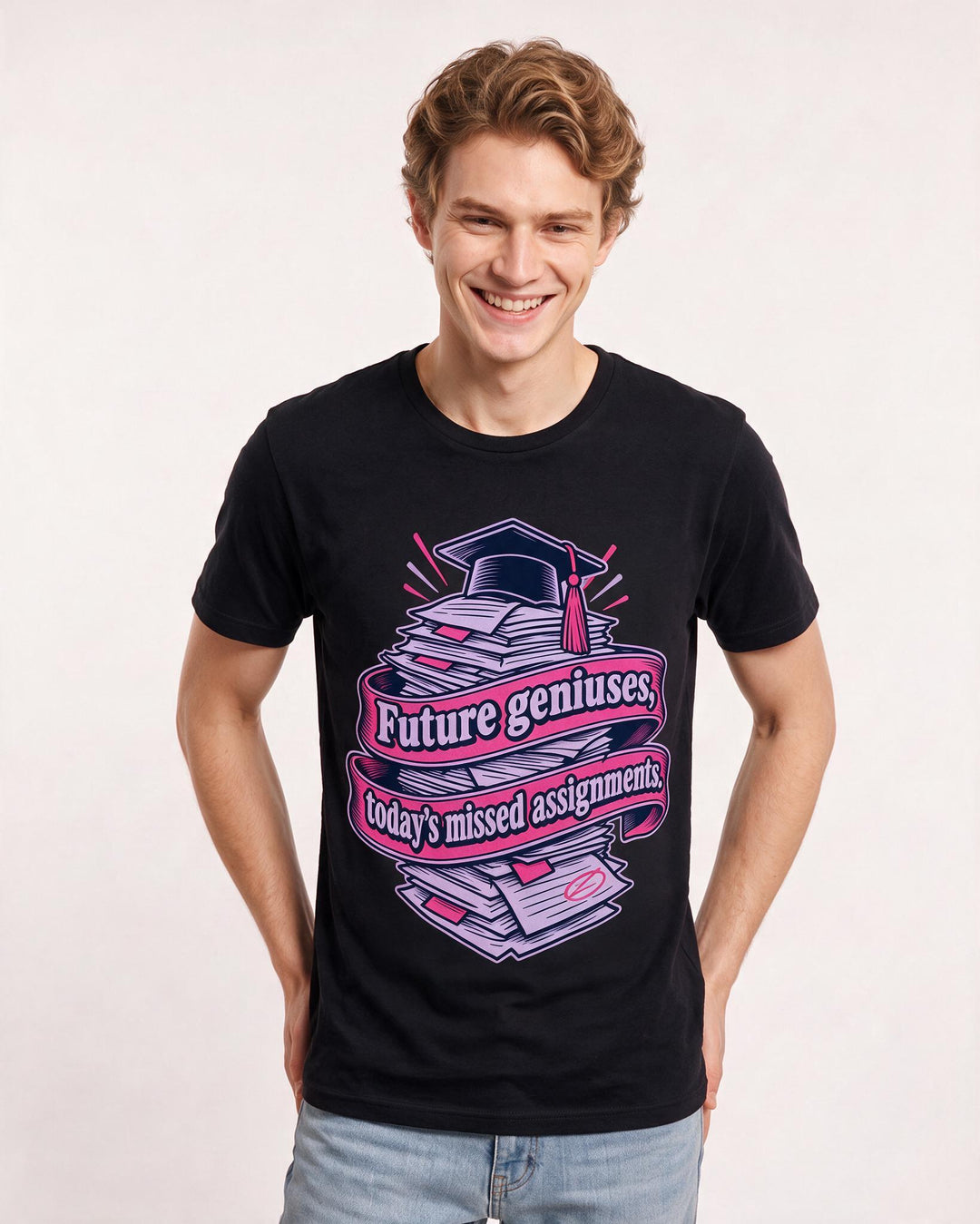Teacher Black T-Shirt for Men – Everyday Expression Graphic Tee product image 1