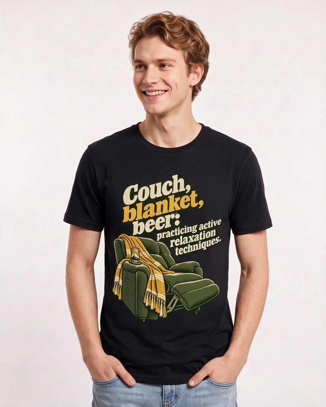 Beer Black T-Shirt for Men – Everyday Expression Graphic Tee product image 1