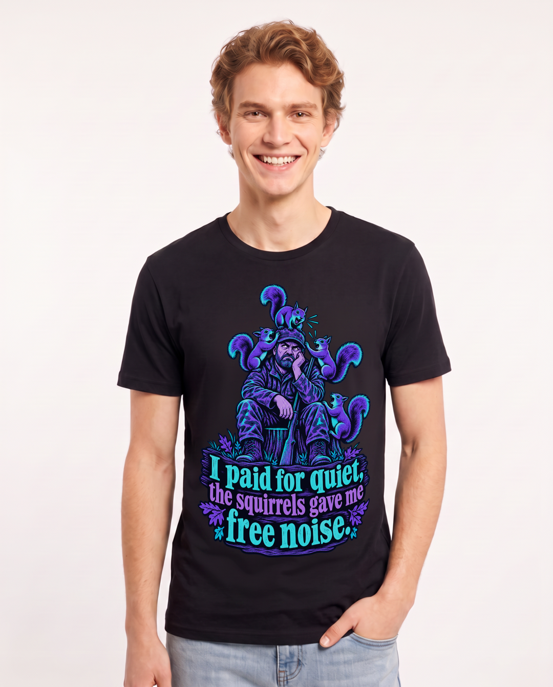 Hunting Black T-Shirt for Men – Everyday Expression Graphic Tee product image 3