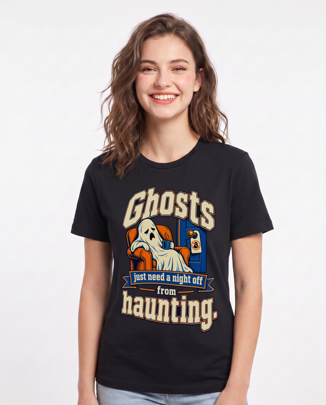 Halloween Black T-Shirt for Women – Halloween Theme Graphic Tee product image 3