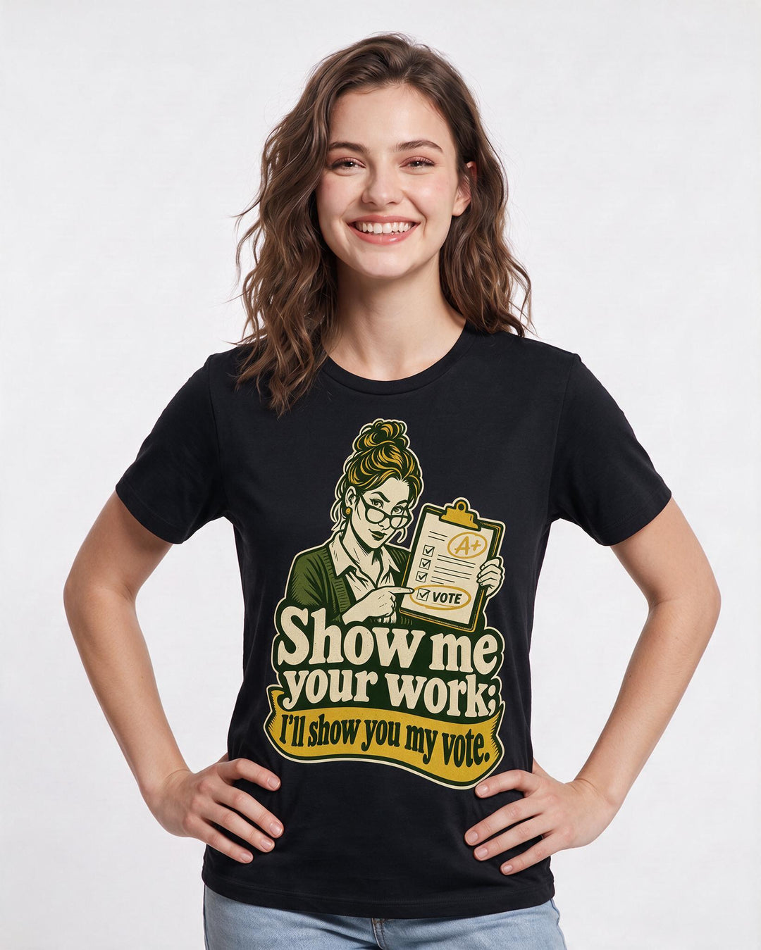 Political Statement Black T-Shirt for Women – Everyday Expression Graphic Tee product image 1