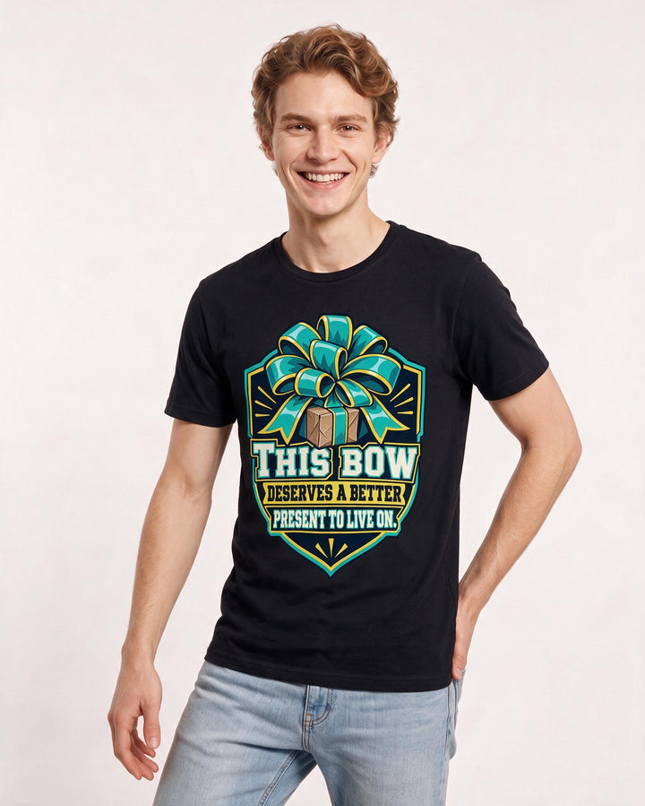 Christmas Black T-Shirt for Men – Holiday Theme Graphic Tee product image 1