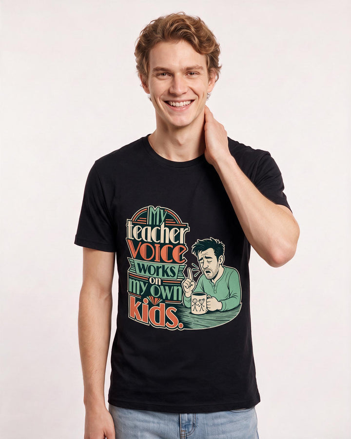 Teacher Black T-Shirt for Men – Everyday Expression Graphic Tee product image 1