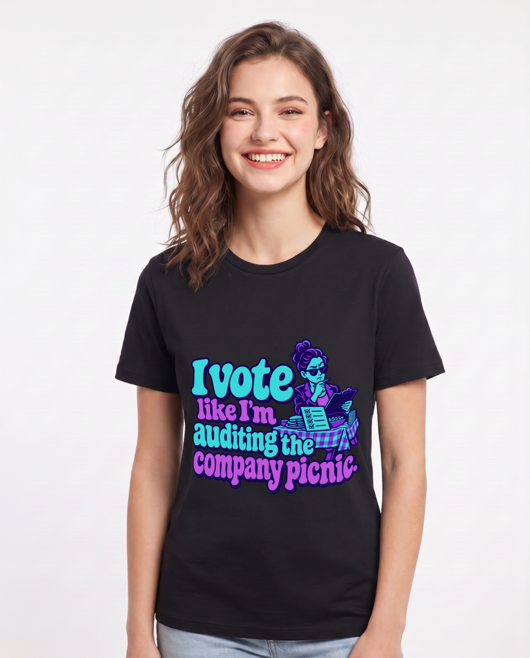 Political Statement Black T-Shirt for Women – Everyday Expression Graphic Tee product image 3
