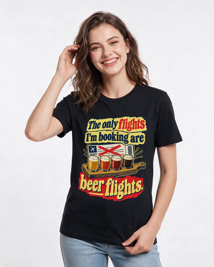 Beer Black T-Shirt for Women – Everyday Expression Graphic Tee product image 1