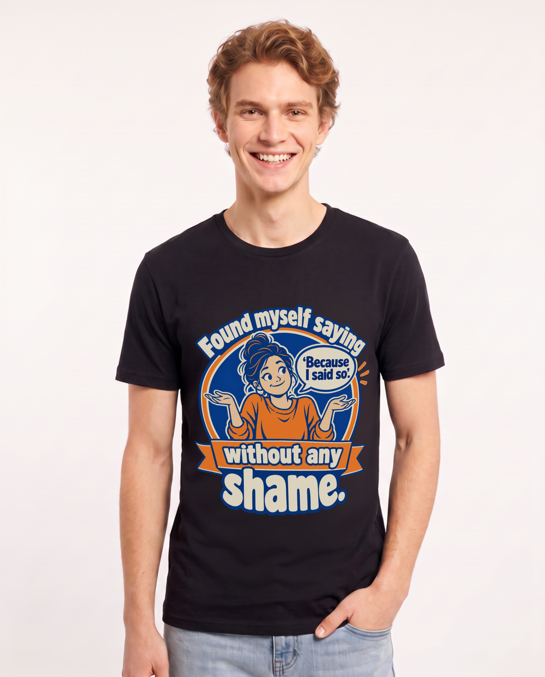 Grandparent Black T-Shirt for Men – Everyday Expression Graphic Tee product image 3