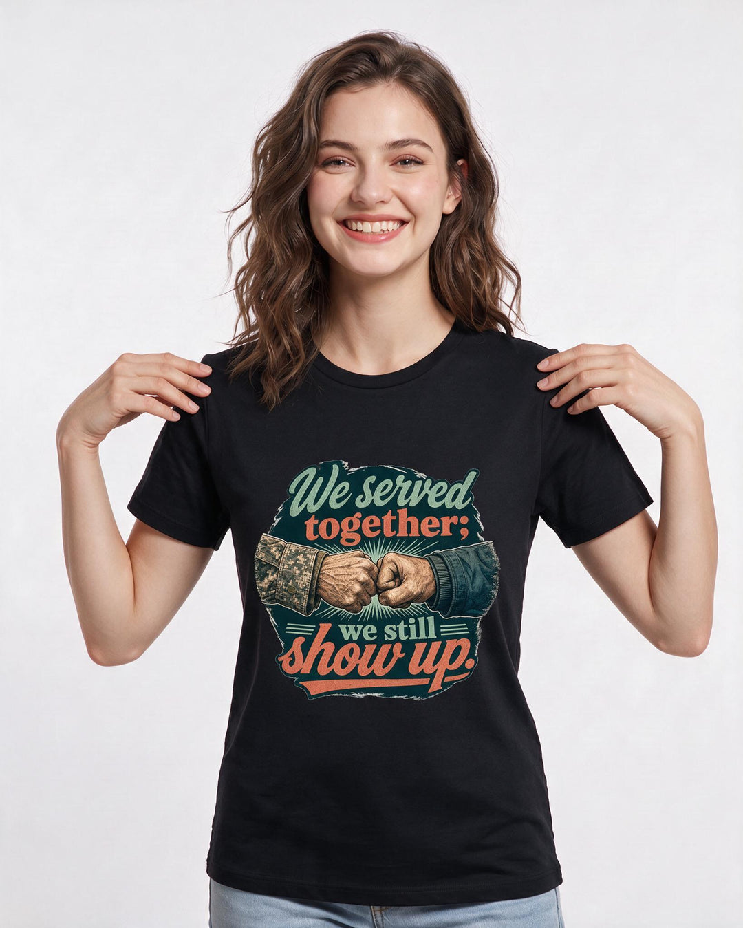 Veteran Black T-Shirt for Women – Everyday Expression Graphic Tee product image 3