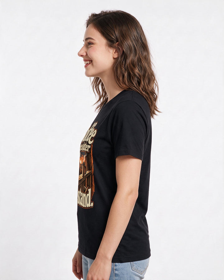 Hunting Black T-Shirt for Women – Everyday Expression Graphic Tee product image 2